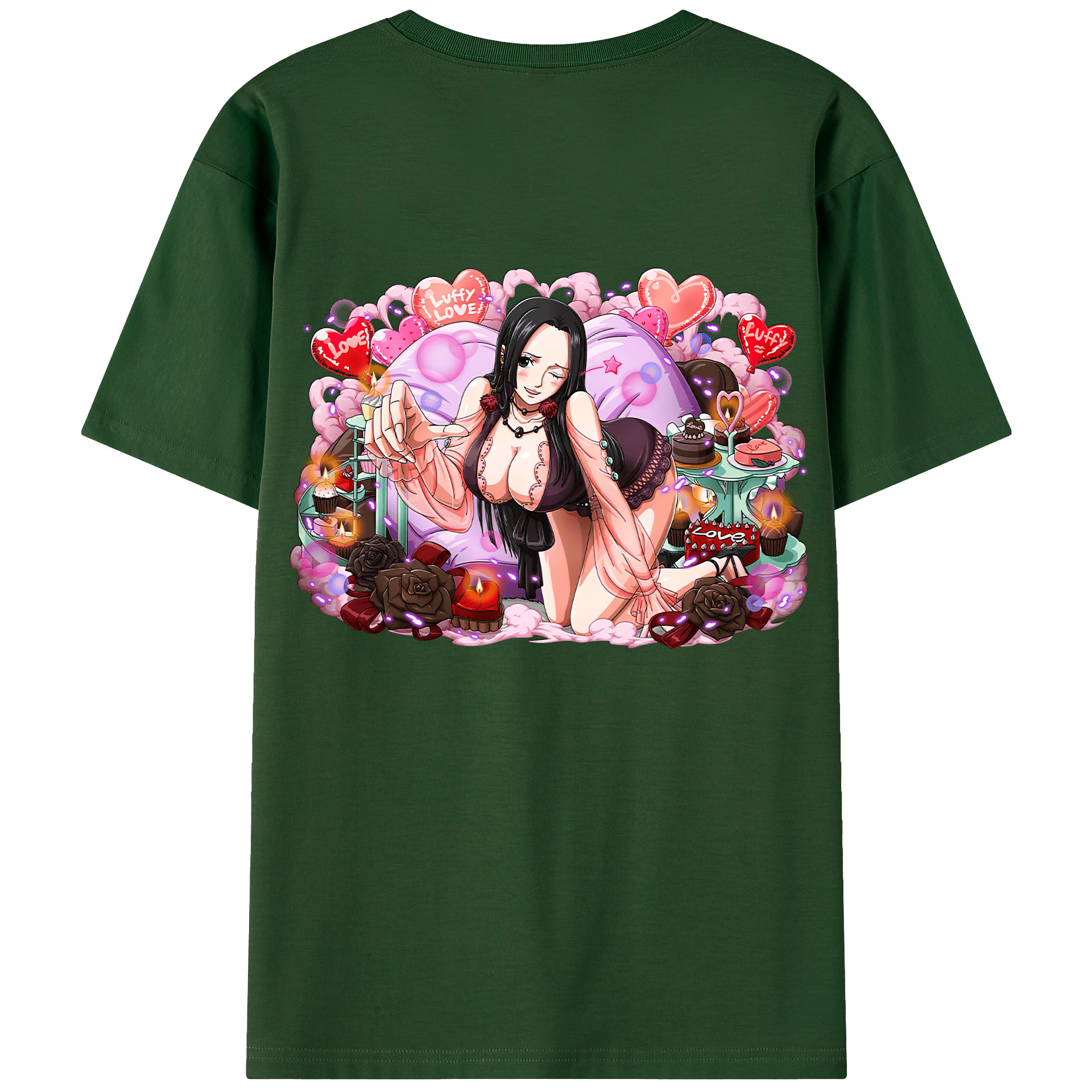 ワンピース ボア・ハンコック ONE PIECE Boa·Hancock 綿100％半袖Tシャツ（背面プリント）